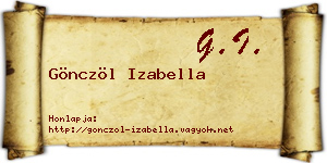 Gönczöl Izabella névjegykártya